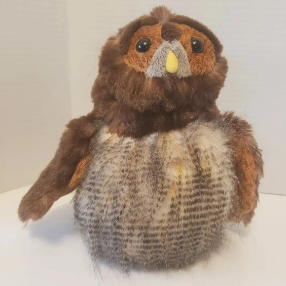 Ganz-Cheektowaga Barred Brown Webkins Stuffed,Plush  Toy Owl. - Picture 1 of 10